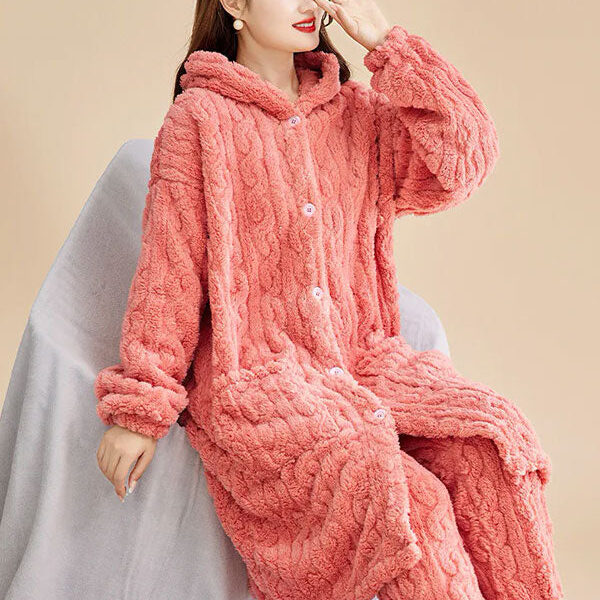Ensemble Pyjama Pour Femme Avec Veste Polaire Oversized "Chaleur Enveloppante"