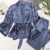 Pyjama En Satin Pour Femme "Mystère de Nuit"