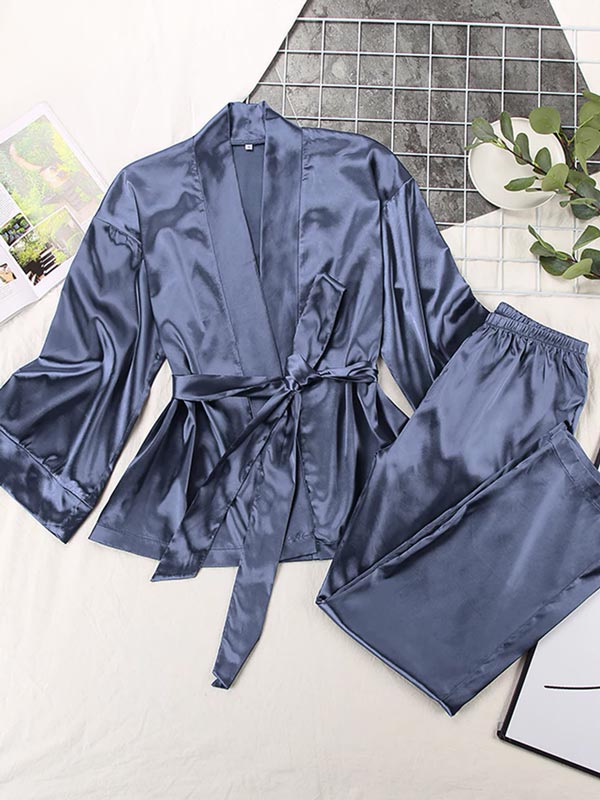Pyjama En Satin Pour Femme "Mystère de Nuit"