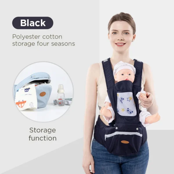 Porte-bébé ergonomique multifonctionnel avec repose-taille