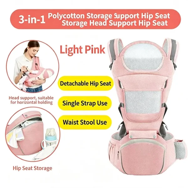 Porte-bébé ergonomique avec assise de hanche
