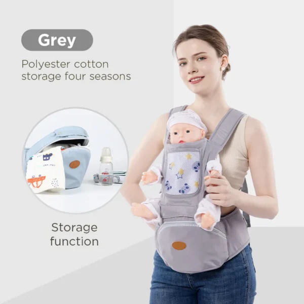 Porte-bébé ergonomique multifonctionnel avec repose-taille