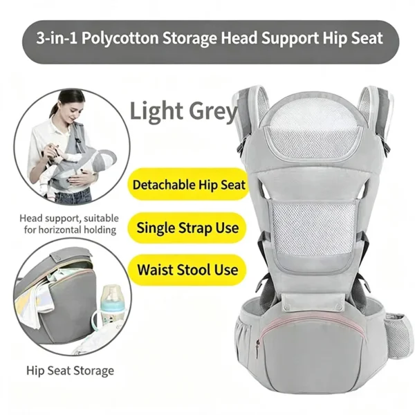 Porte-bébé ergonomique avec assise de hanche
