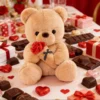 Adorable ours en peluche rose