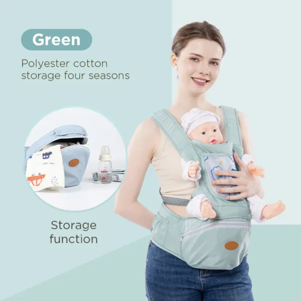 Porte-bébé ergonomique multifonctionnel avec repose-taille