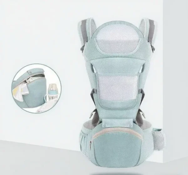 Porte-bébé ergonomique multifonctionnel avec repose-taille