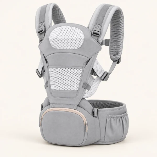 Porte-bébé avec siège de hanche rembourré et doux